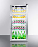 Summit Commercial Full Sized Beverage Center 22 Inch Commercial Beverage Center with 5 Adjustable Shelves, Fan-Forced Cooling, Automatic Defrost, LED Lighting, Digital Thermostat and Factory Installed Lock