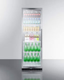 Summit Commercial Full Sized Beverage Center 24 Inch Beverage Center with Frost-Free Operation, Sabbath Mode Setting, Adjustable Shelves, Self-Closing Door, Double Pane Tempered Glass, 100% CFC Free Design, and 12.6 Cu. Ft. Capacity