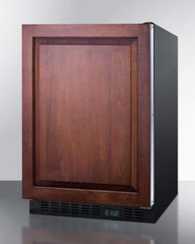 Summit Commercial Undercounter Beverage Center 24 Inch Built-In Commercial Beverage Center with 5.0 Cu. Ft. Capacity, Reversible, Panel Ready, Stainless Steel Door, Open Door & Temperature Alarm, Temperature Memory, Cantilevered Shelves, Sabbath Mode, and 100% CFC Free