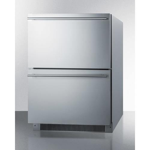 Summit Drawers 24" Wide 2-Drawer All-Refrigerator, ADA Compliant