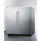 Summit French Door 30" 5.4 cu. ft. Stainless Steel Built-In Side-by-Side Refrigerator