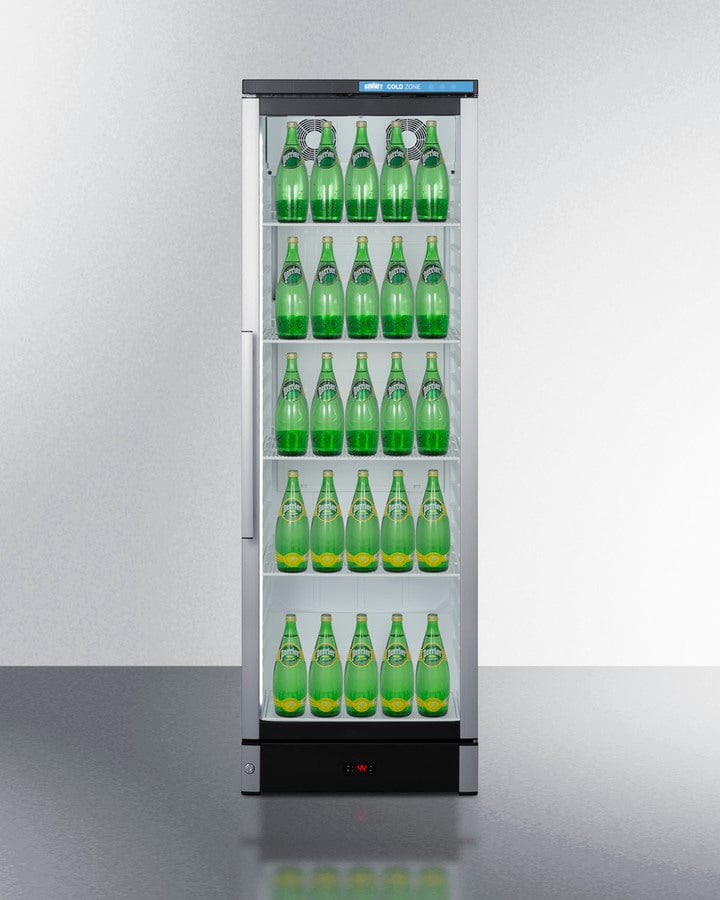 Summit Full Sized Beverage Center Summit - 12.4 cu. ft. Beverage Merchandiser made in Denmark ETL-S listed to ANSI-NSF Standard 7 for use in commercial establishments - Stainless Steel Cabinet | [SCR1301]