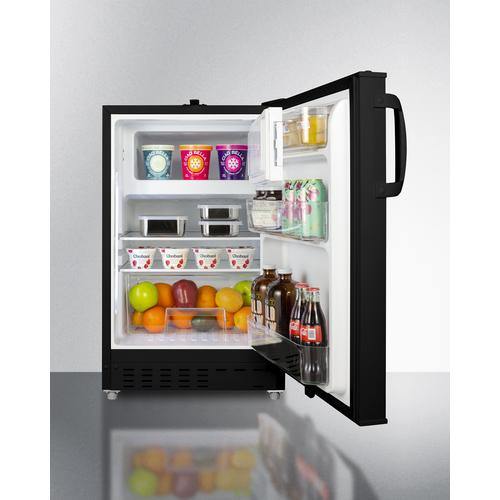 Summit Refrigerator-Freezer 20" 2.68 cu. ft. Black Built In Refrigerator - ADA Compliant