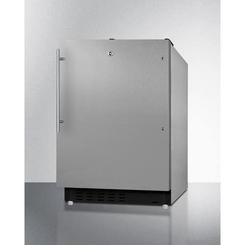 Summit Refrigerator-Freezer 20" 2.68 cu. ft. Stainless Steel Built In Refrigerator - ADA Compliant