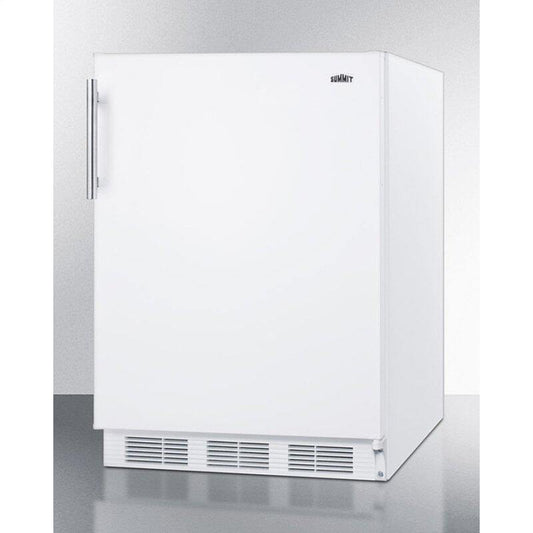 Summit Refrigerator-Freezer Summit Freestanding Counter Height Refrigerator-freezer for Residential Use, Cycle Defrost With Deluxe Interior and White Finish