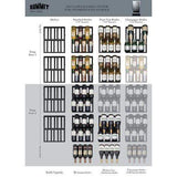 Summit Undercounter Wine Cellars 18 Inch Undercounter Dual-Zone Wine Cellar with 28 Bottle Capacity, Factory-Installed Lock, Automatic Defrost, LED Lighting, Digital Thermostat, Digital Display, CFC Free and 3.3 cu. ft. Capacity: Stainless Steel Ca: Black Cabinet, Right Hinge