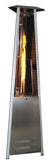 SUNHEAT Tower Patio Heater SUNHEAT Contemporary Triangle Design Portable Propane Commercial Patio Heater with Decorative Variable Flame-Stainless Steel