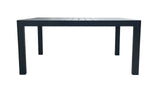 Harmonia Living - Tailor Classic 6 Seat Rectangular Dining Table - Black\Slate | TA-BK-SET530