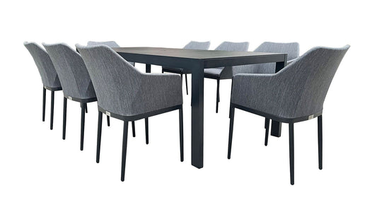 Harmonia Living - Tailor Classic 8 Seat Rectangular Dining Table - Black | TA-BK-SET560