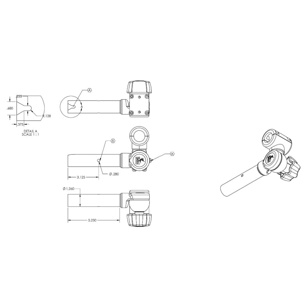TACO Marine Accessories TACO ShadeFin Adjustable Clamp-On Pipe Mount [T10-3000-7]