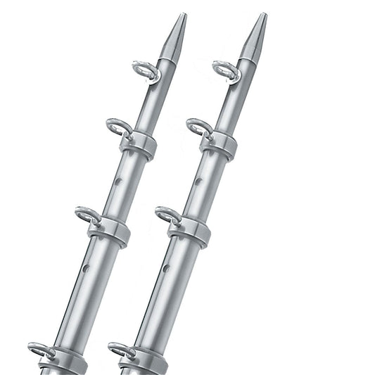 TACO Marine Outriggers TACO 15' Silver/Silver Outrigger Poles - 1-1/8" Diameter [OT-0442VEL15]