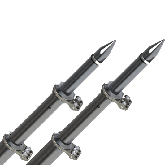 TACO Marine Outriggers TACO 18 Deluxe Outrigger Poles w/Rollers - Silver/Black [OT-0318HD-BKA]