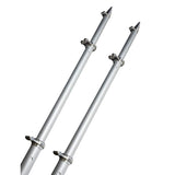 TACO Marine Outriggers TACO 18 Deluxe Outrigger Poles w/Rollers - Silver/Silver [OT-0318HD-VEL]