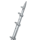 TACO Marine Outriggers TACO 8' Center Rigger Pole - Silver w/Silver Rings & Tip - 1-1/8" Butt End Diameter [OC-0422VEL8]