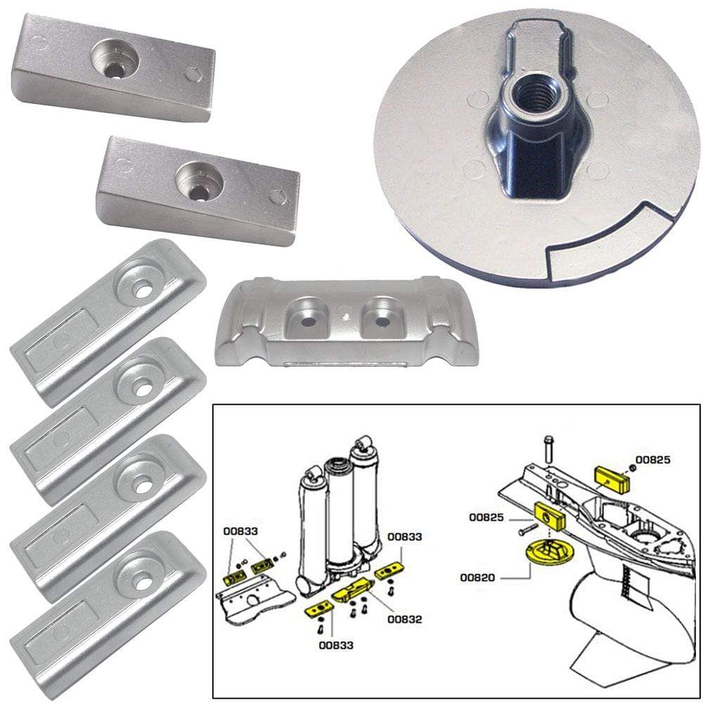 Tecnoseal Anodes Tecnoseal Anode Kit w/Hardware - Mercury Verado 6 - Aluminum [20816AL]