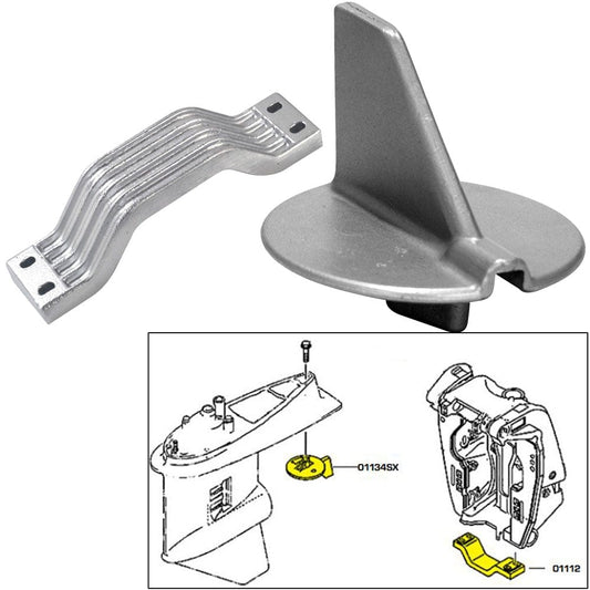 Tecnoseal Anodes Tecnoseal Anode Kit w/Hardware - Yamaha 150-200HP Left Hand Rotation - Aluminum [21102AL]