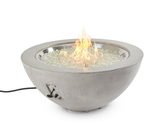 Outdoor Greatroom - White Cove 42" Round Gas Fire Pit Bowl - CV-30WT