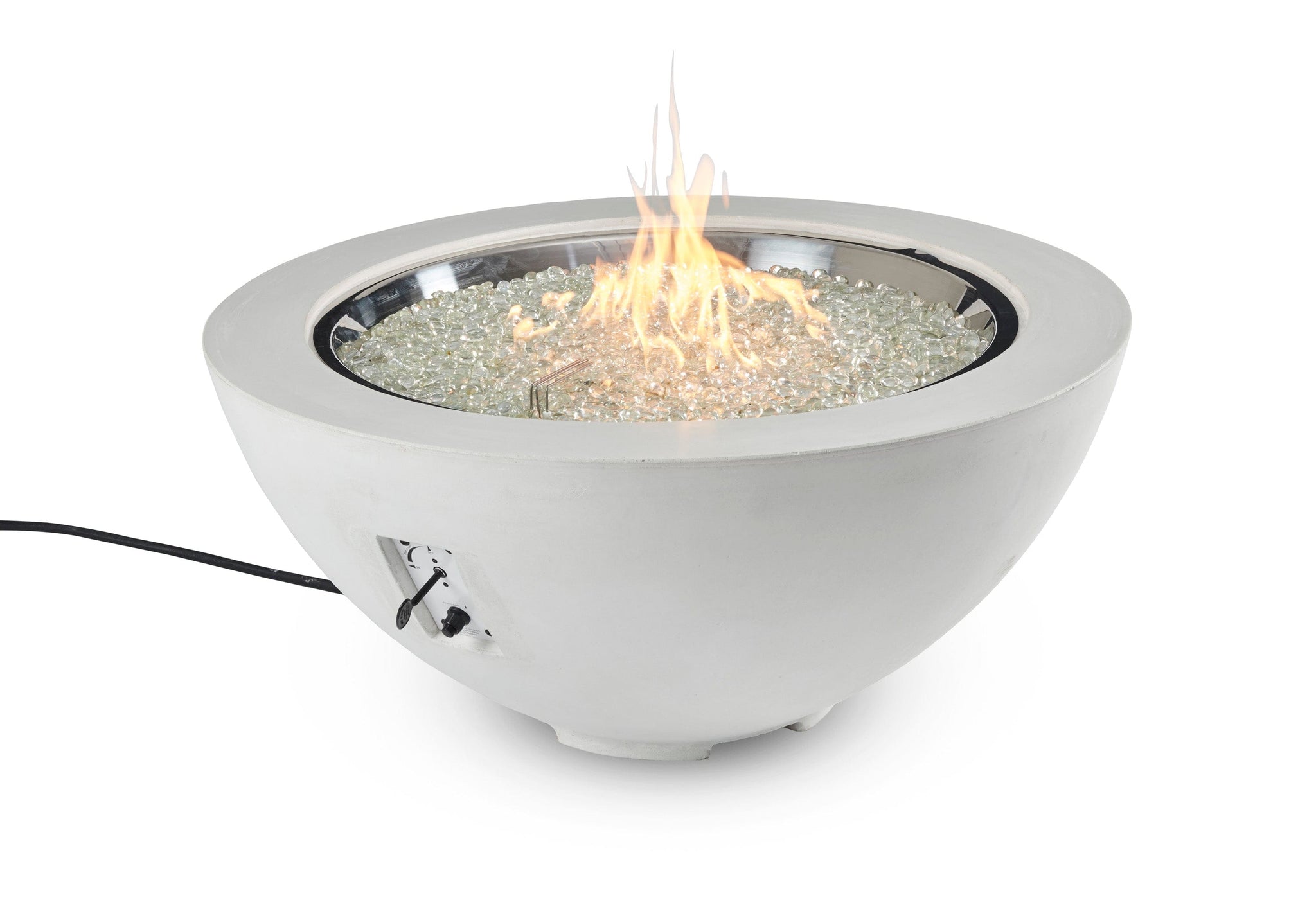 Outdoor Greatroom - White Cove 42" Round Gas Fire Pit Bowl - CV-30WT