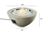 Outdoor Greatroom - White Cove 42" Round Gas Fire Pit Bowl - CV-30WT