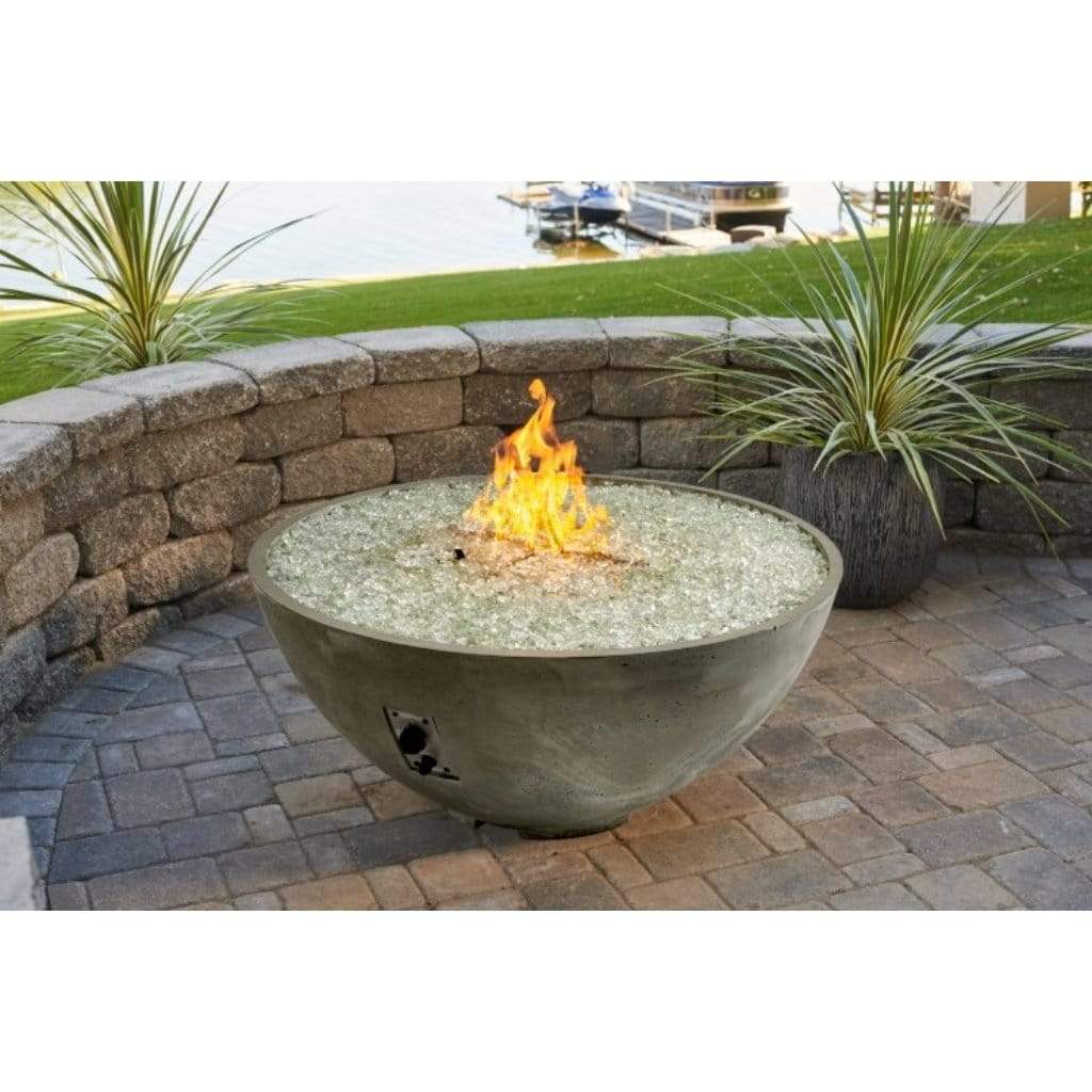 Outdoor Greatroom - White Cove Edge 42" Round Gas Fire Pit Bowl - CV-30EWHT