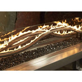 Outdoor Greatroom - 56" Linear Black Wave Gas Burner for Liquid Propane - WV-56-LP