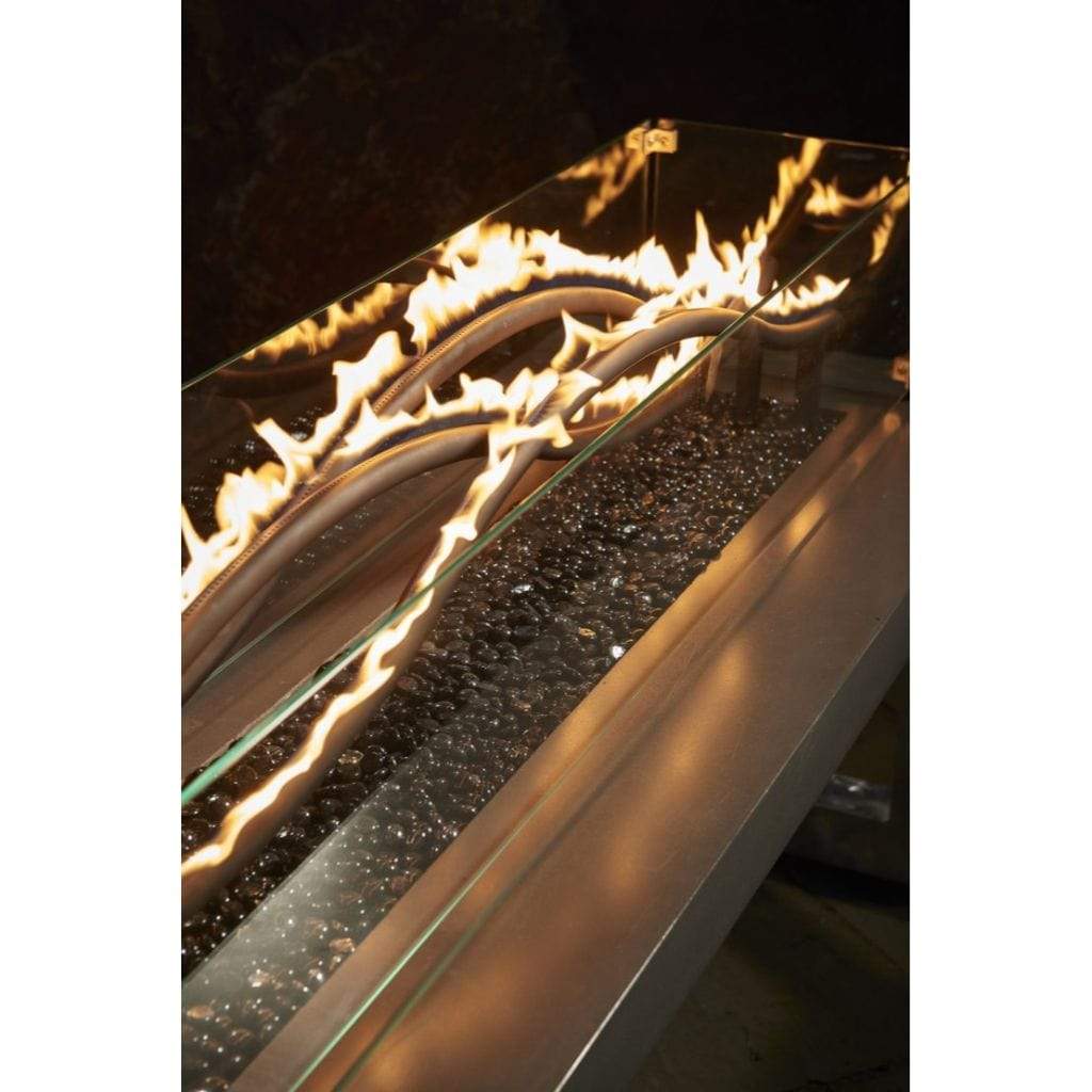 Outdoor Greatroom - 56" Linear Black Wave Gas Burner for Liquid Propane - WV-56-LP