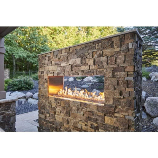 Outdoor Greatroom - 40" Linear Ready-to-Finish See-Through Gas Fireplace - RSTL-40MLP