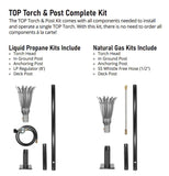 The Outdoor Plus Torches The Outdoor Plus - Base Column Mount 8 Outdoor Torch | Stainless Steel | OPT-TTCM