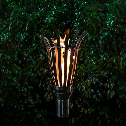 The Outdoor Plus Torches The Outdoor Plus - Basket Outdoor Torch | Stainless Steel | Propane/Natural Gas | OPT-TT9M
