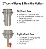 The Outdoor Plus Torches The Outdoor Plus - Flower Outdoor Torch | Stainless Steel | Propane/Natural Gas | OPT-TT8M