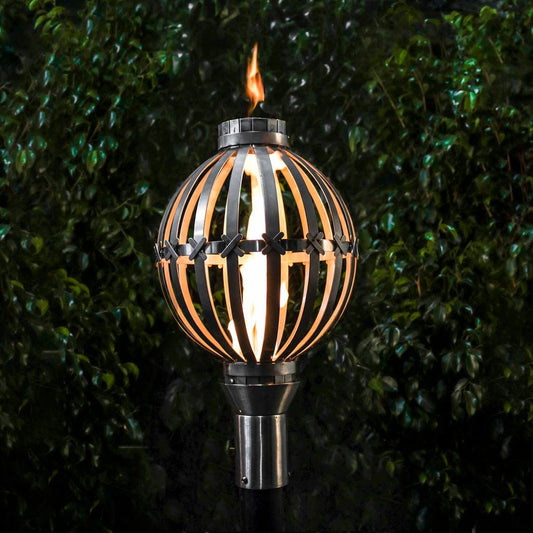 The Outdoor Plus Torches The Outdoor Plus - Globe Outdoor Torch | Stainless Steel | Propane/Natural Gas | OPT-TT2M