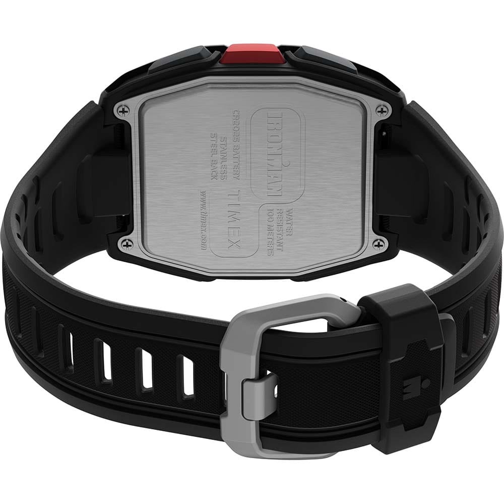 Timex IRONMAN T300 Silicone Strap Watch - Black/Red [TW5M47500