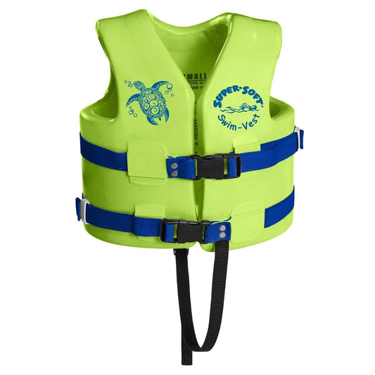 TRC Recreation Marine/Water Sports : Floatation TRC Recreation Kids Super Soft USCG Vest S - Kool Lime Gn