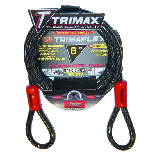 Trimax Marine/Water Sports : Hardware Trimax Trimaflex Dual Loop Multi-Use Cable 8 ft x 15 mm