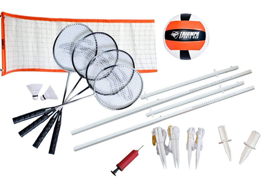 Triumph Outdoor Games TRIUMPH - Advanced Volleyball/Badminton Combo Set - 35-7142-2