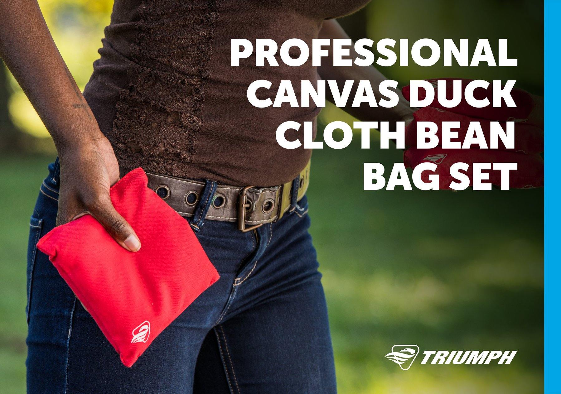 Triumph Outdoor Games TRIUMPH - Bean Bags, 4-Pack 16oz Canvas Duck, Tub - Red - 12-0055RD-2W