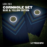 Triumph Outdoor Games TRIUMPH - LED Blue And Yellow 2x3 Cornhole Set - 35-7350-3