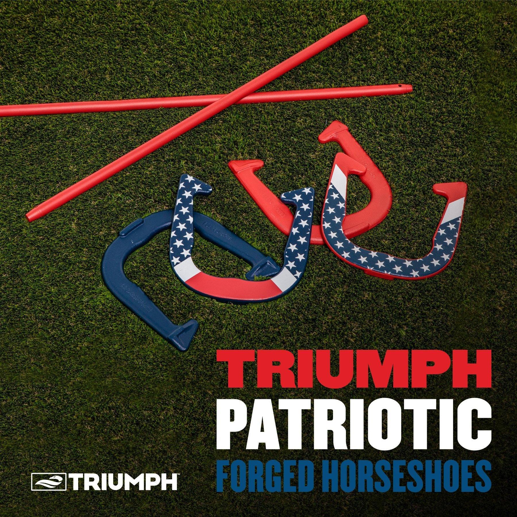 Triumph Outdoor Games TRIUMPH - Patriotic Forged Horseshoe Set - 35-7075-3
