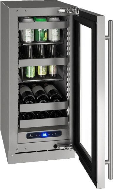 U-Line Beverage Centers Built in and Free Standing U-Line | Beverage Center 15" Reversible Hinge Integrated Solid 115v | 5 Class | UHBV515-IS01A