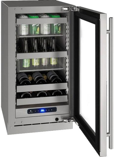 U-Line Beverage Centers Built in and Free Standing U-Line | Beverage Center 18" Lock Right Hinge Stainless Frame 115v | 5 Class | UHBV518-SG41A