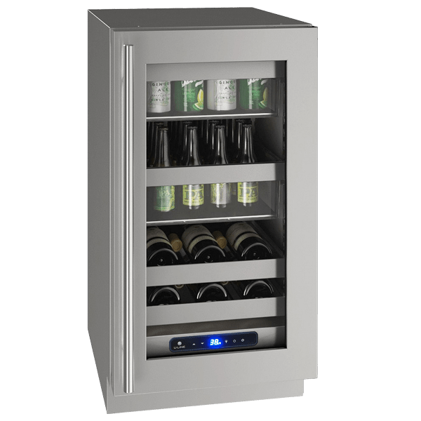 U-Line Beverage Centers Built in and Free Standing U-Line | Beverage Center 18" Reversible Hinge Stainless Frame 115v | 5 Class | UHBV518-SG01A