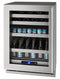 U-Line Beverage Centers Built in and Free Standing U-Line | Beverage Center 24" Dual Zone Lock Left Hinge Stainless Frame 115v | 5 Class | UHBD524-SG51A
