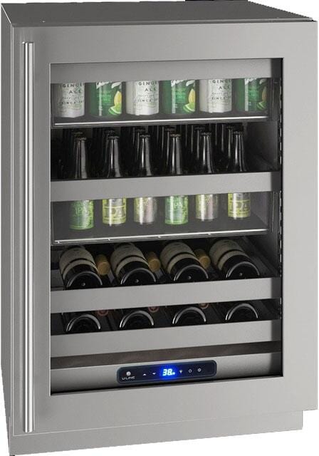 U-Line Beverage Centers Built in and Free Standing U-Line | Beverage Center 24" Lock Right Hinge Stainless Frame 115v | 5 Class | UHBV524-SG41A