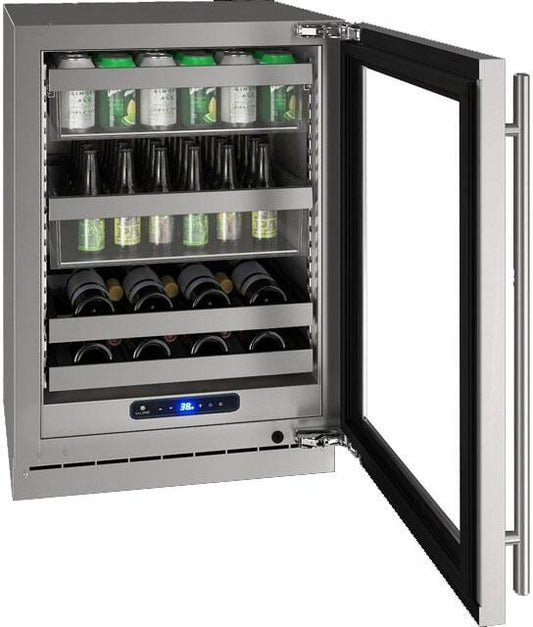 U-Line Beverage Centers Built in and Free Standing U-Line | Beverage Center 24" Lock Right Hinge Stainless Frame 115v | 5 Class | UHBV524-SG41A
