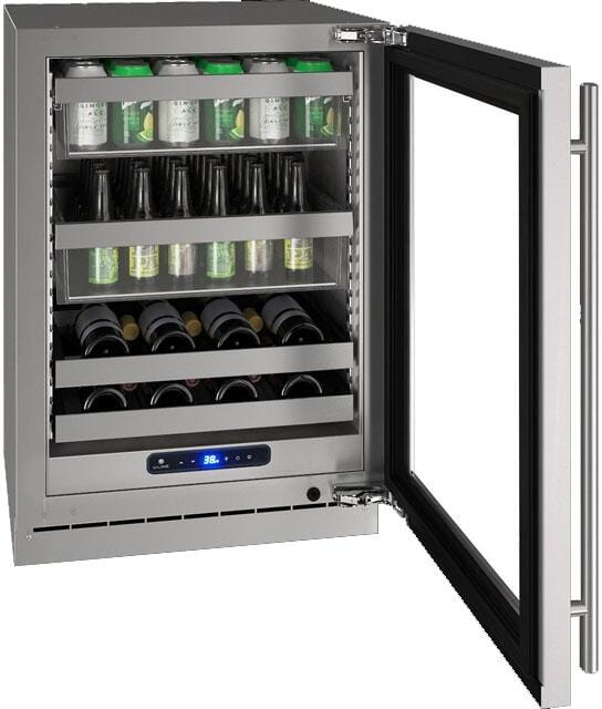 U-Line Beverage Centers Built in and Free Standing U-Line | Beverage Center 24" Reversible Hinge Integrated Frame 115v | 5 Class | UHBV524-IG01A