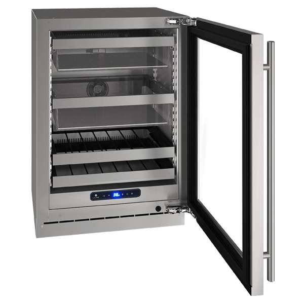 U-Line Beverage Centers Built in and Free Standing U-Line | Beverage Center 24" Reversible Hinge Stainless Frame 115v | 5 Class | UHBV524-SG01A