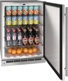 U-Line Outdoor Refrigeration U-Line | Outdoor Solid Refrigerator 24" Lock Reversible Hinge Stainless Solid 115v | Outdoor Collection | UORE124-SS31A