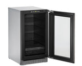 U-Line Refrigerators U-Line | Glass Refrigerator 18" Reversible Hinge Integrated Frame 115v | 2000 Series | U-2218RGLINT-00B