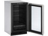 U-Line Refrigerators U-Line | Glass Refrigerator 18" Reversible Hinge Stainless Frame 115v | 2000 Series | U-2218RGLS-00B