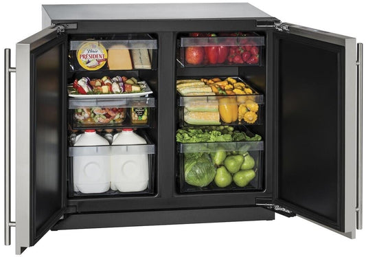 U-Line Refrigerators U-Line | Solid Refrigerator 36" Dual Zone Stainless Solid 115v | 3000 Series | U-3036RRS-00B